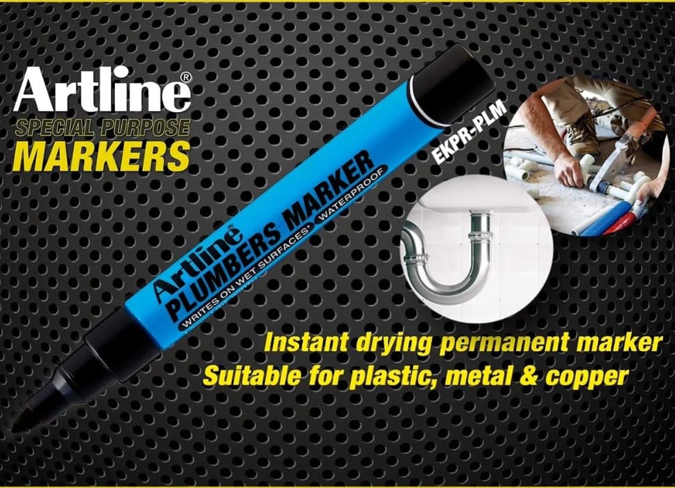 ปากกาเคมีช่างประปา ARTLINE EKPR-PLM หัวกลม 1.5 มม. สีดำ_7